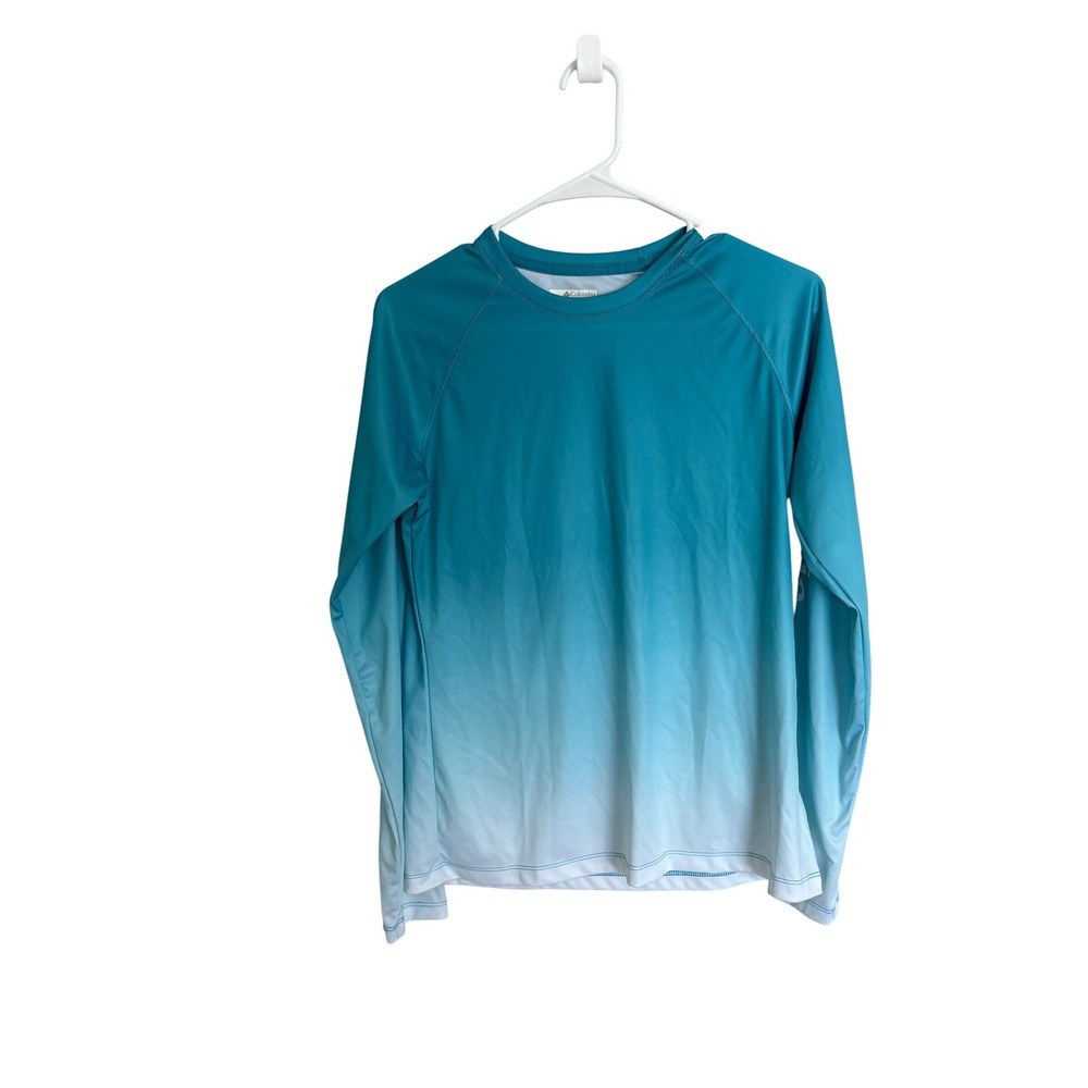 Columbia PFG Womens Teal Ombre Long Sleeve Fishing Shirt Small FL2009